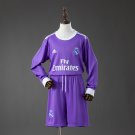 Real Madrid 16 17 Away Retro Long Sleeve Kids Kit Jersey SIZE 16-28