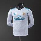 Real Madrid 17 18 Home Long Sleeve Player Version Retro Jersey S-3XL