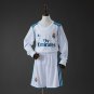 Real Madrid 17 18 Home Retro Long Sleeve Kids Kit Jersey Size 16-28