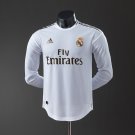 Real Madrid 19 20 Home Long Sleeve Player Version Retro Jersey S-3XL
