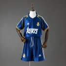 Real Madrid 98 00 Third Away Retro Kids Kit Jersey SIZE 16-28