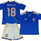 BARELLA #18 Italy Home World Cup  Jersey Kit 26-27  Soccer  2026-2027