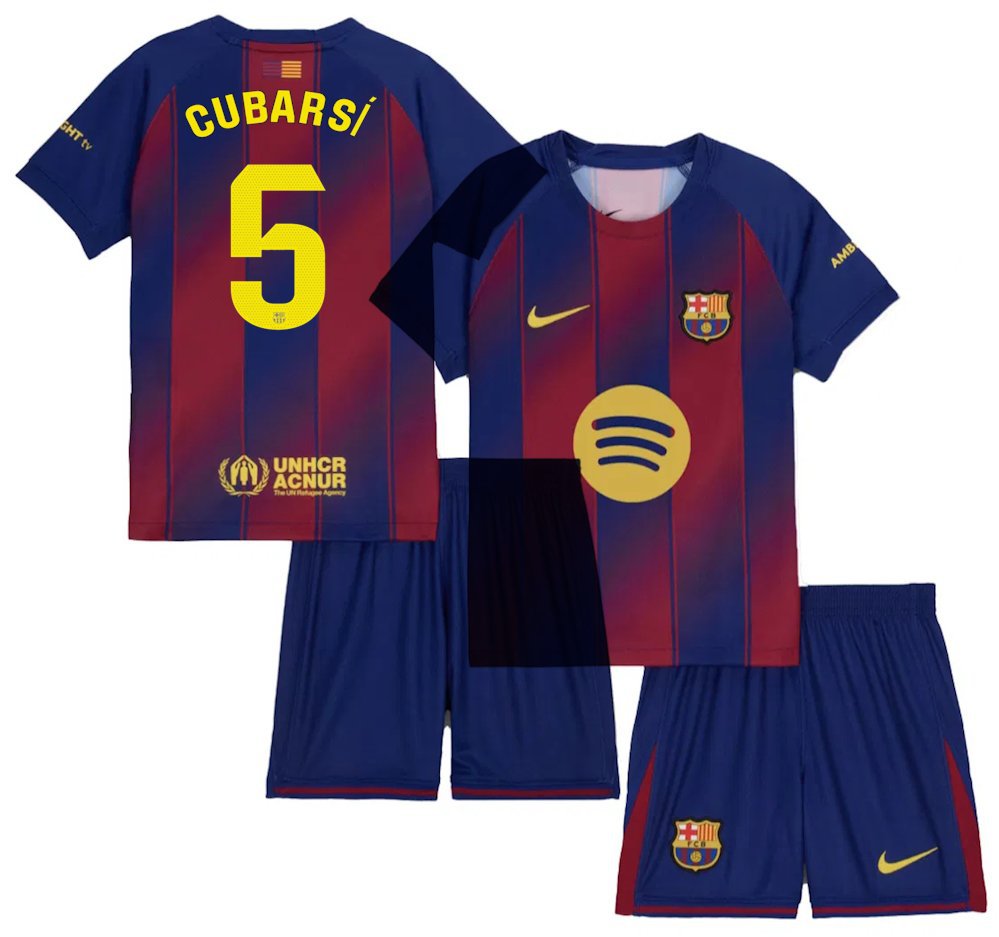 CUBARSÍ #5 Barcelona Home  Jersey Kit 25-26  Soccer