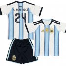 E. FERNÁNDEZ #24 Argentina Home World Cup Jersey Kit 26-27  Soccer  2026-2027