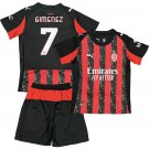GIMENEZ #7 AC Milan Home  Jersey Kit 25-26  Soccer