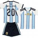 MAC ALLISTER #20 Argentina Home World Cup Jersey Kit 26-27  Soccer  2026-2027