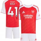 RICE #41 Arsenal Home  Jersey Kit 25-26  Soccer