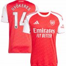 GYÖKERES #14 Arsenal Men Home  Jersey 25-26 Soccer