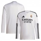 Real Madrid Men Home  Long Sleeve Jersey 24-25 Soccer  2024-2025