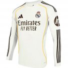 Real Madrid Men Home  Long Sleeve Jersey 25-26 Soccer