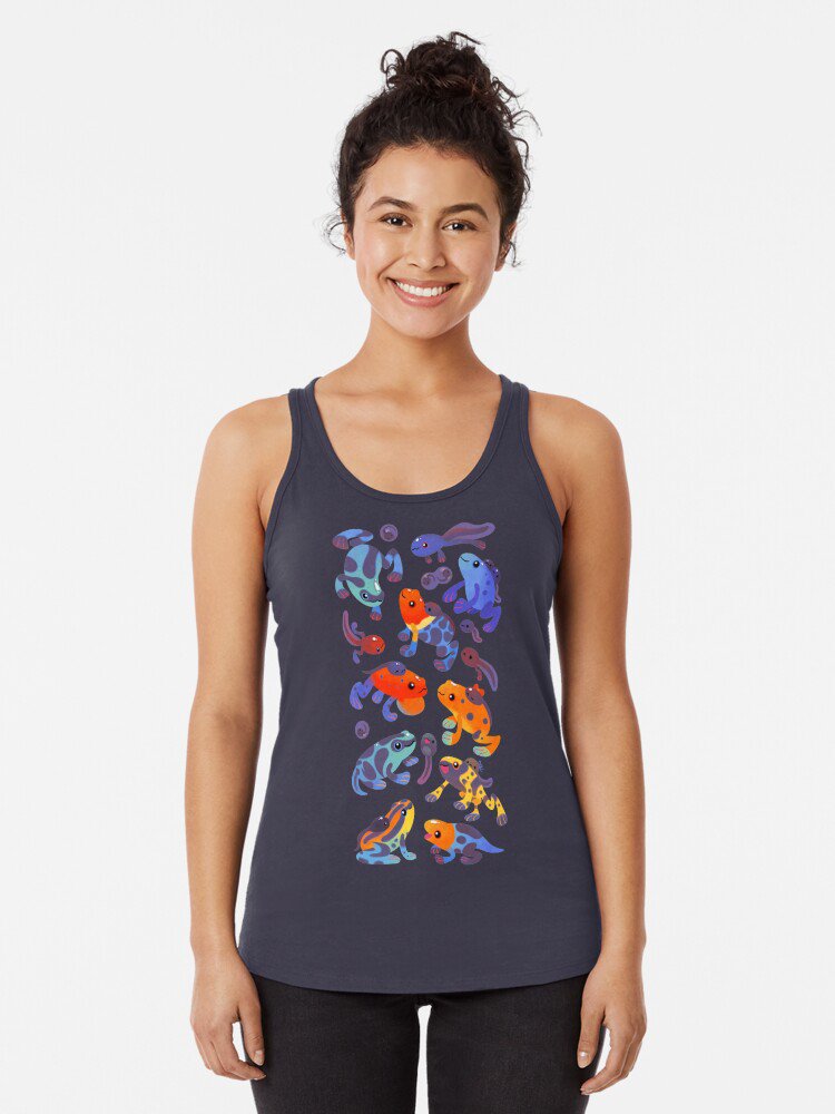 Poison Dart Frogs - Dark Racerback Tank Top