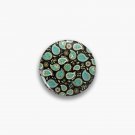 Hedgehog Paisley_Teal BgBlack Pin