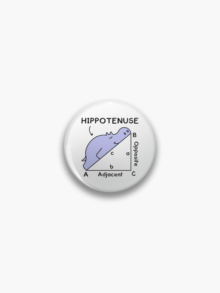 Hippotenuse, Hypotenuse Math Pun Pin