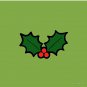 Holly Leaves and Berries Pattern in Light Green Pin