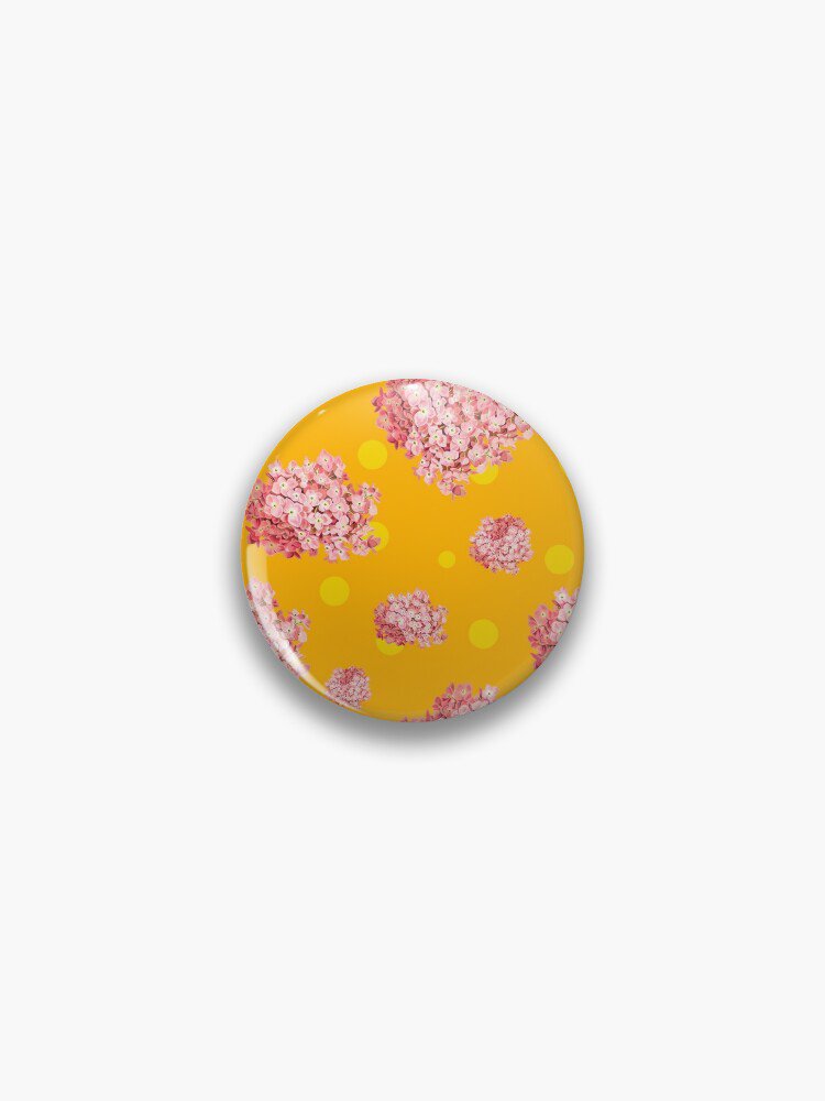 hydrangea polka Pin