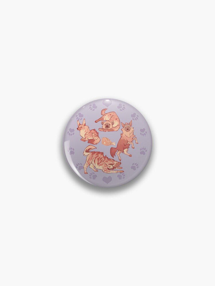 Hyenas in lavender Pin