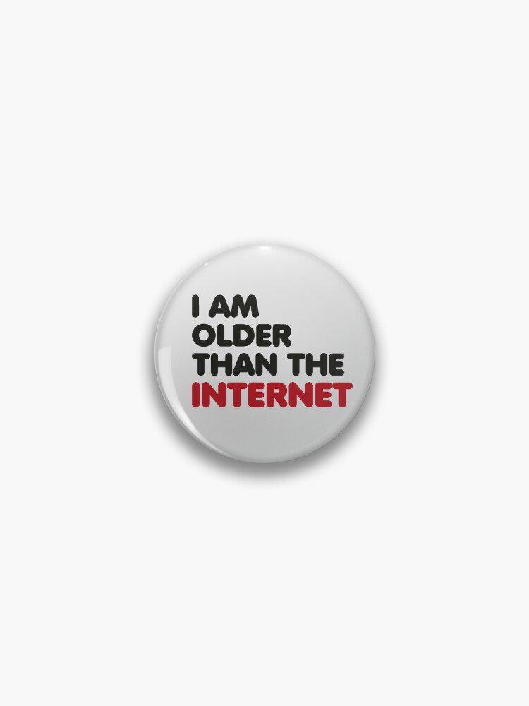 I am older than the internet Pin