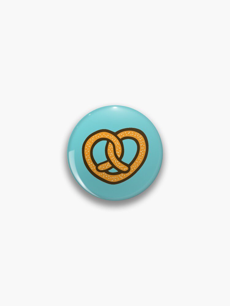I Heart Pretzels Pattern Pin
