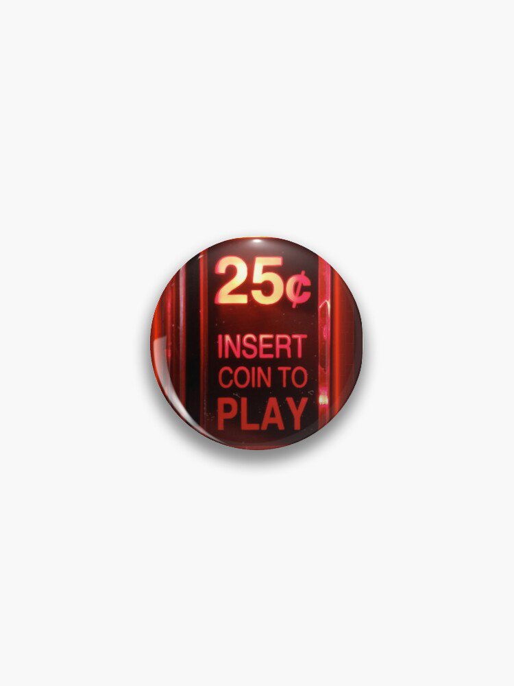Insert coin retro arcade Pin