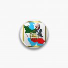 Iran's flag with a golden lion and sun with king Pahlavi  Pin