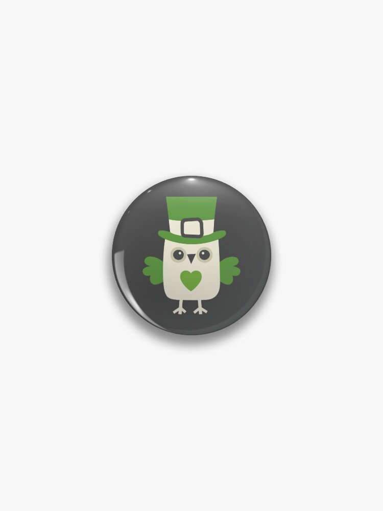 Irish Eyes Are Smiling - Emerald Green and Charcoal Black Pin