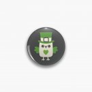 Irish Eyes Are Smiling - Emerald Green and Charcoal Black Pin