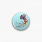 Jellyfish watercolor Pin