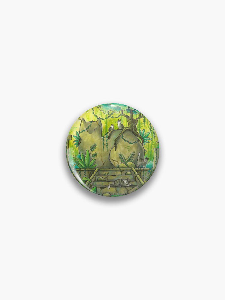 Jungle Cat Ruins Pin