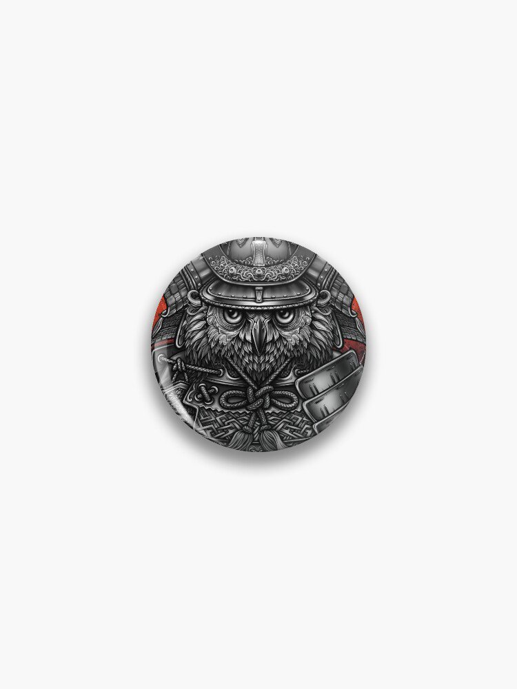 Knight Owl Samurai Pin