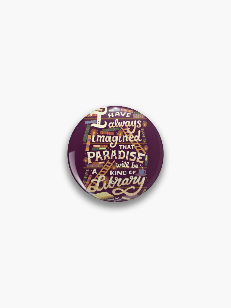 Library is Paradise Pin