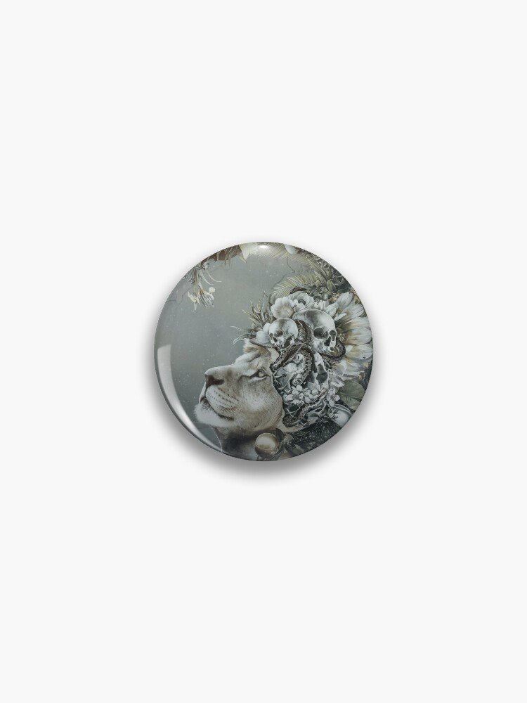 Lion in moonlight Pin
