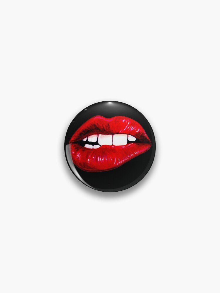 Lip Pattern - Black Pin