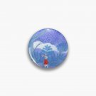 little mouse in a mysterious blue forest Pin