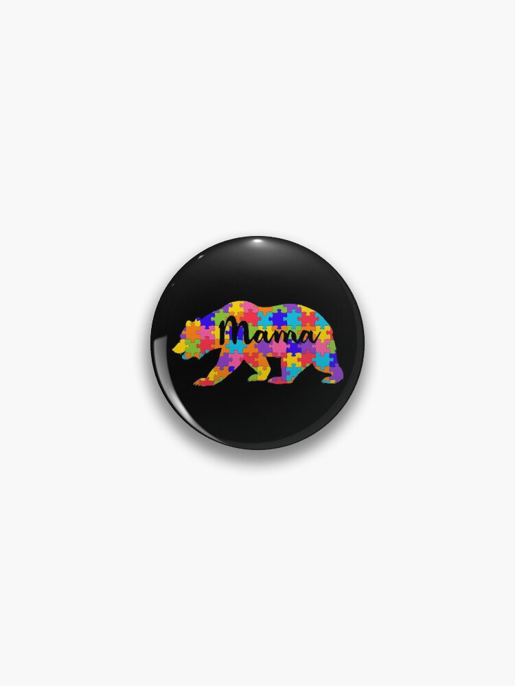 Mama Bear - Autism Awareness Pin