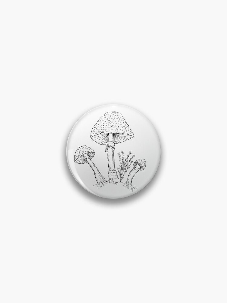 Nature Mushrooms Pin