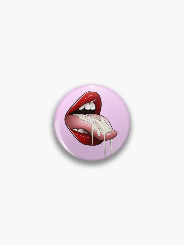Naughty mouth Pin