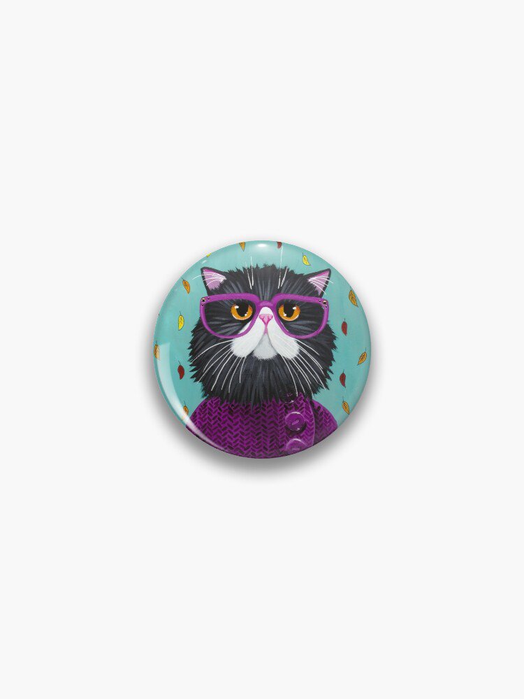 New Autumn Coat Cat Pin