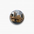 New York, Manhattan, long exposure, skyline, Hudson River, shore, Brooklyn Bridge Pin
