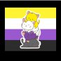Nonbinary Pride Flag Kawaii Cats Cute LGBTQ Non-binary Kitty for Enby Pin