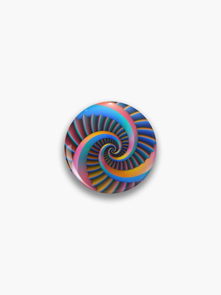 Opposing Spiral Pattern in 3-D Pin