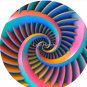 Opposing Spiral Pattern in 3-D Pin