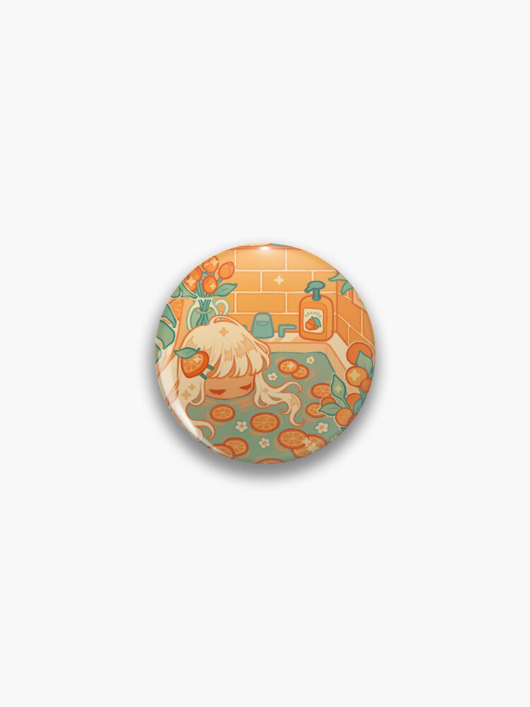orange bathtub Pin
