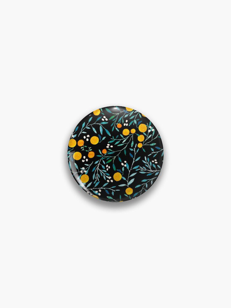 Oranges on Black Pin