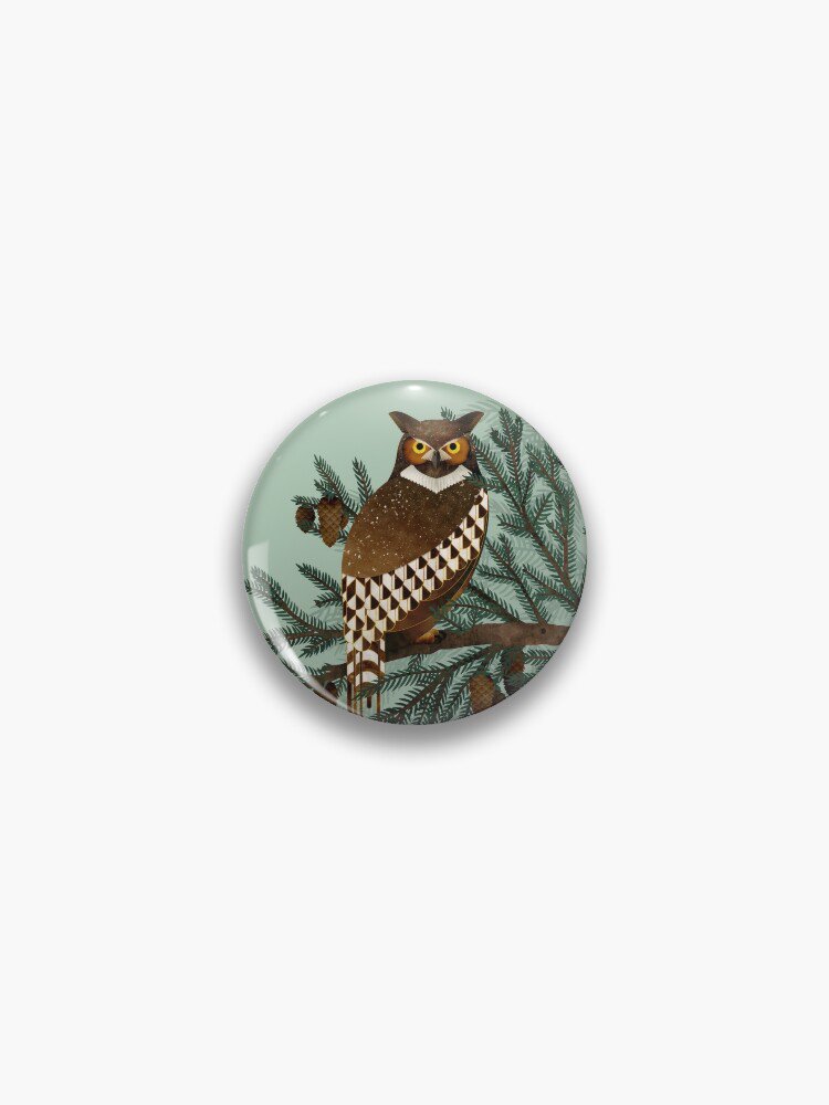 Owl & Pines Pin