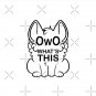 OwO What's This - black text Pin