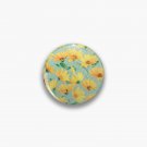 Painted Golden Yellow Daisies on soft sage green Pin