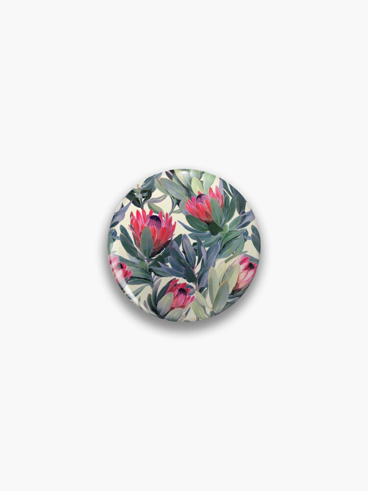 Painted Protea Pattern Pin