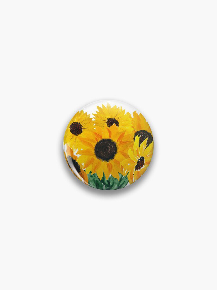 Painted sunflower bouquet Pin