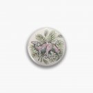 Parasaurolophus & Palms  Dinosaur Botanical Art Pin
