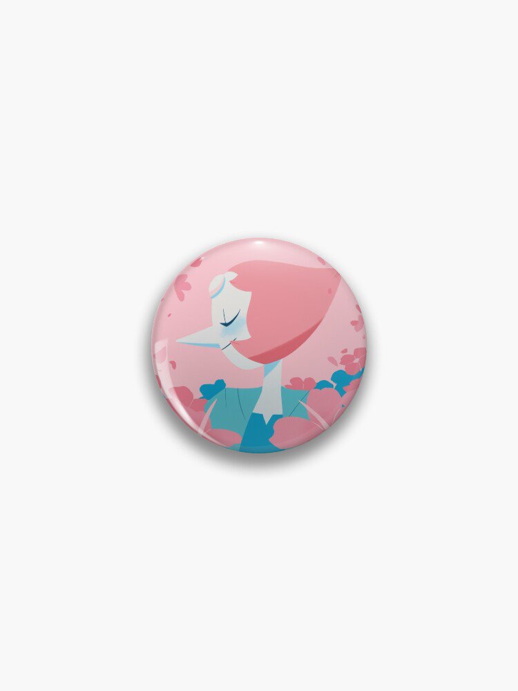 Pastel Pearl portrait Pin